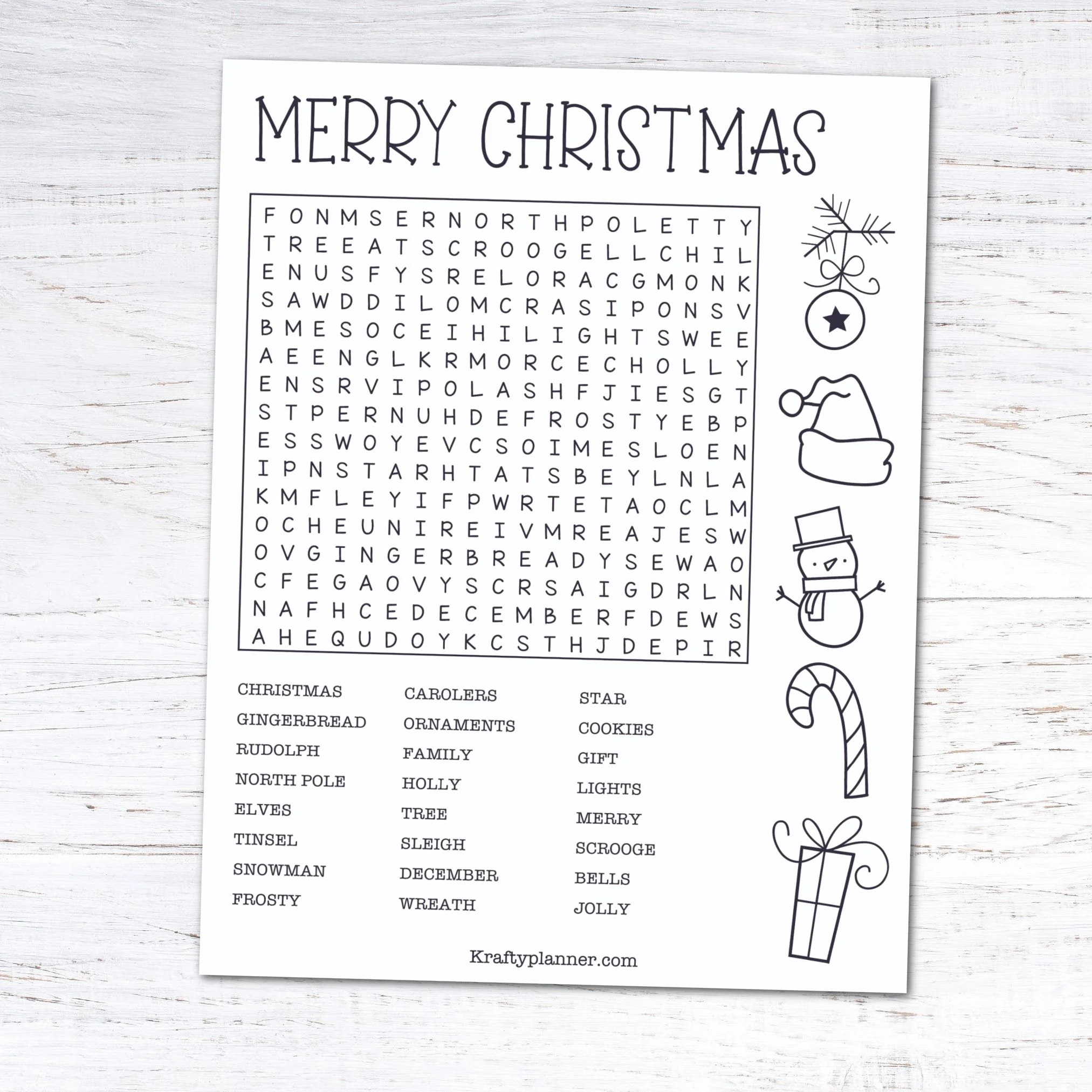 day 9: christmas word search {12 days of free christmas printables